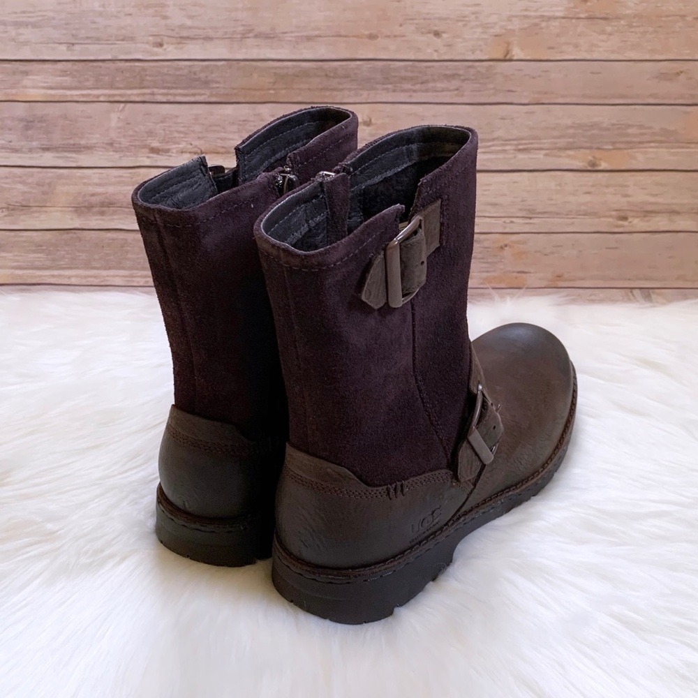 UGG Men’s Messner Waterproof Stout Moto Boots - Picture 2 of 8